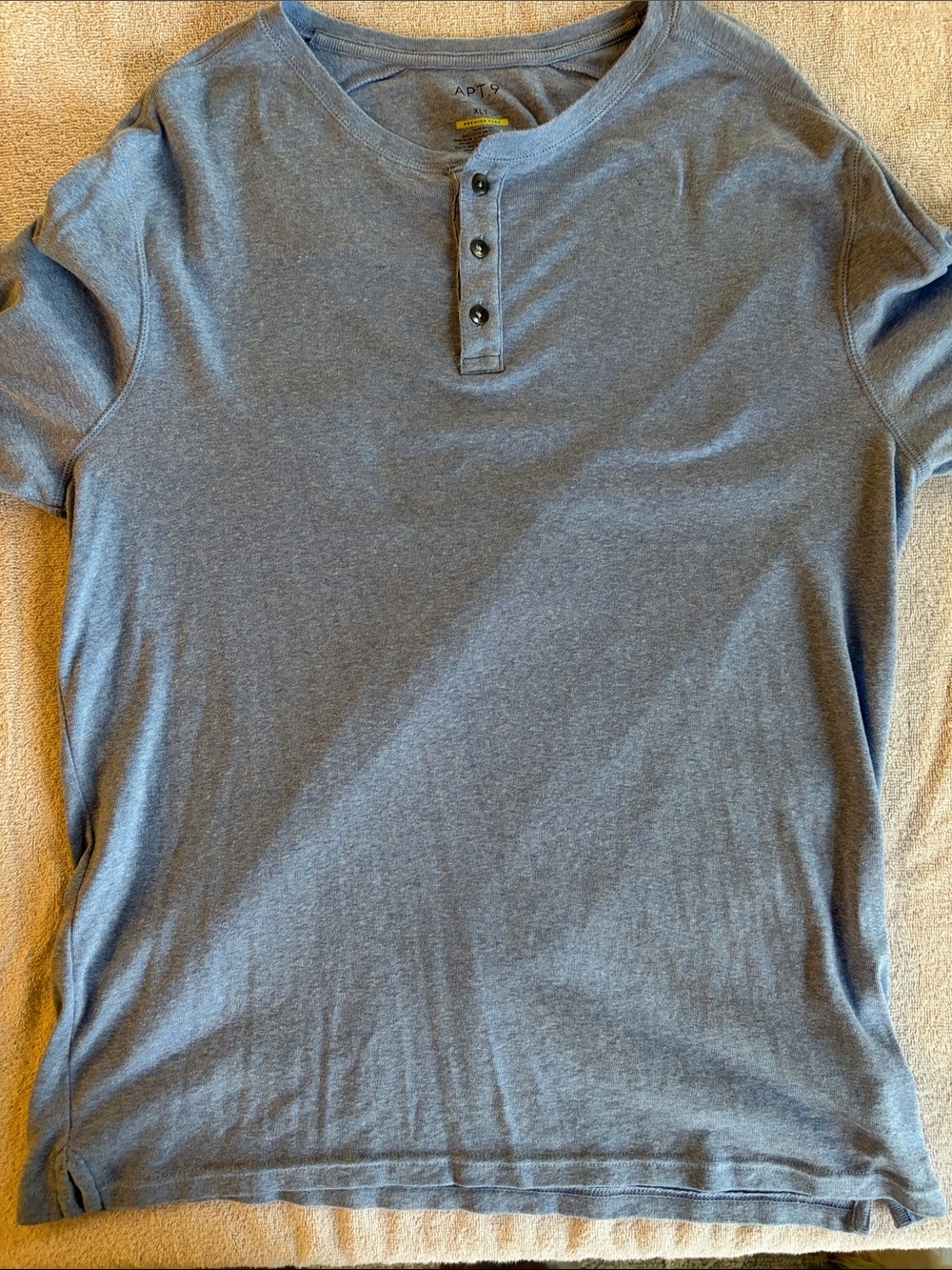 Apt. 9 Men's Slate Blue Short-Sleeve Henley Tee